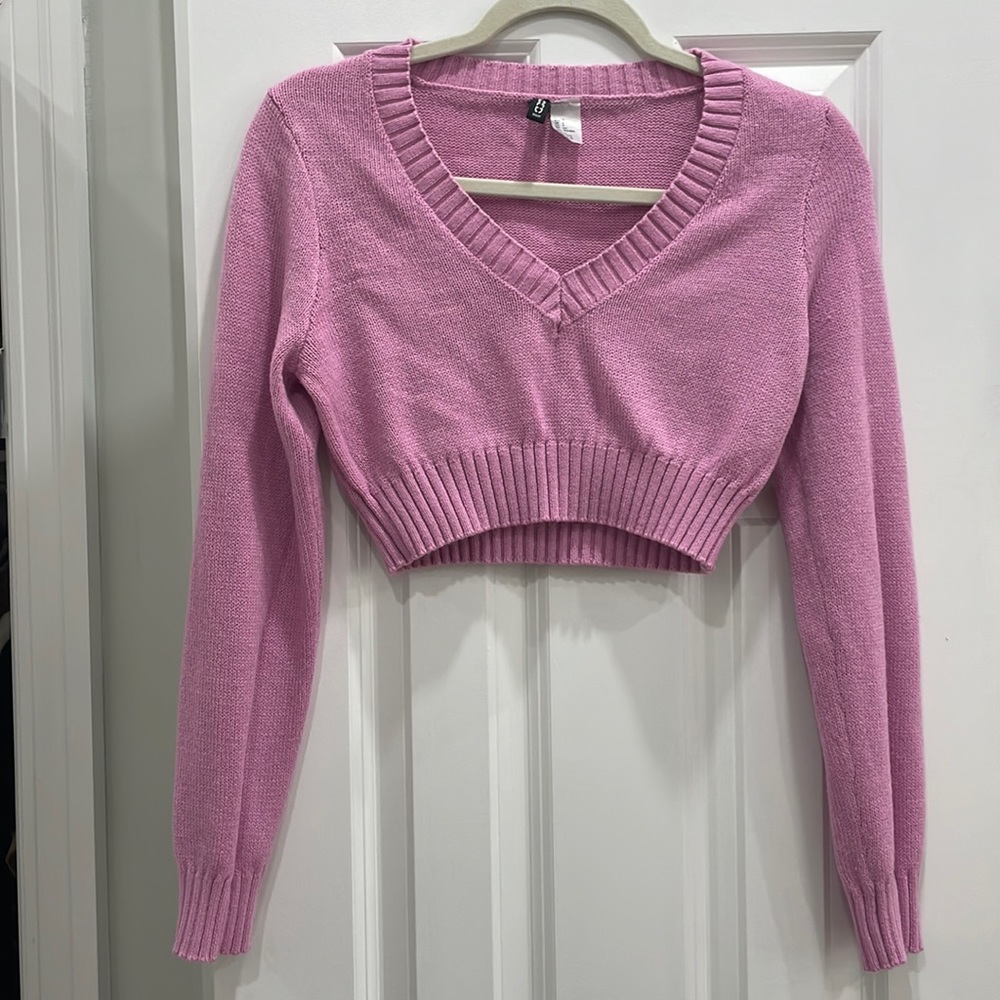 Cropped Pink Sweater